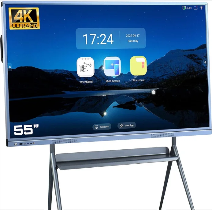 55 65 75 85 100 inch touch led screen 4K interactive panel smart board for school with digital pen