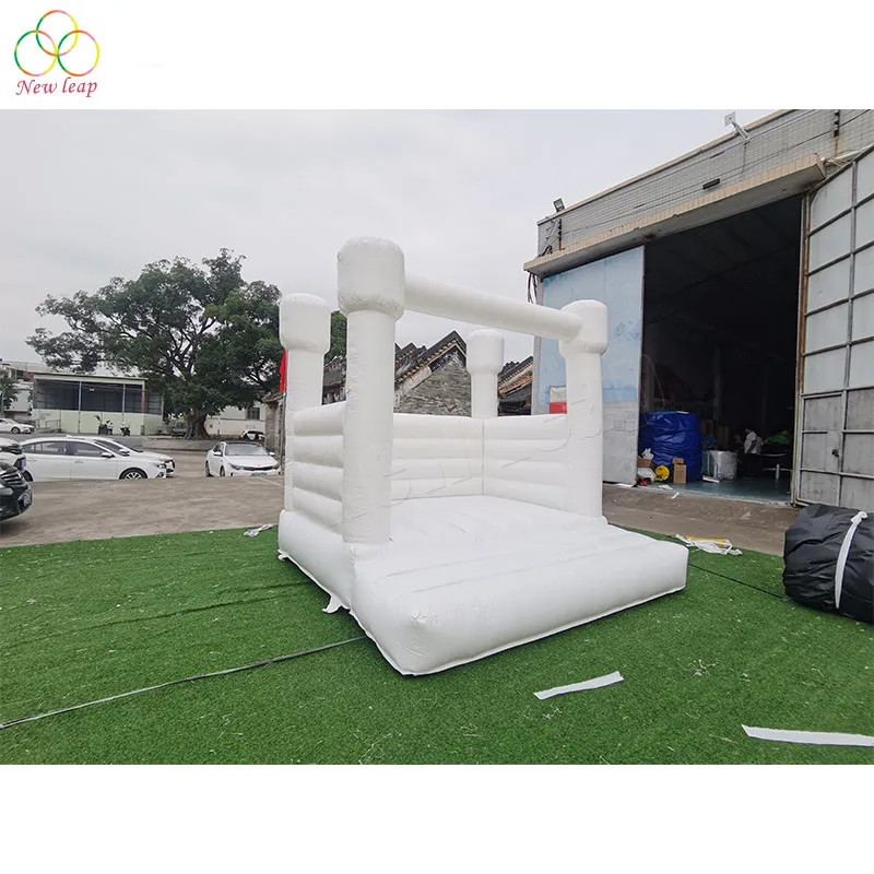 small inflatable bouncer white jumping castle for wedding party