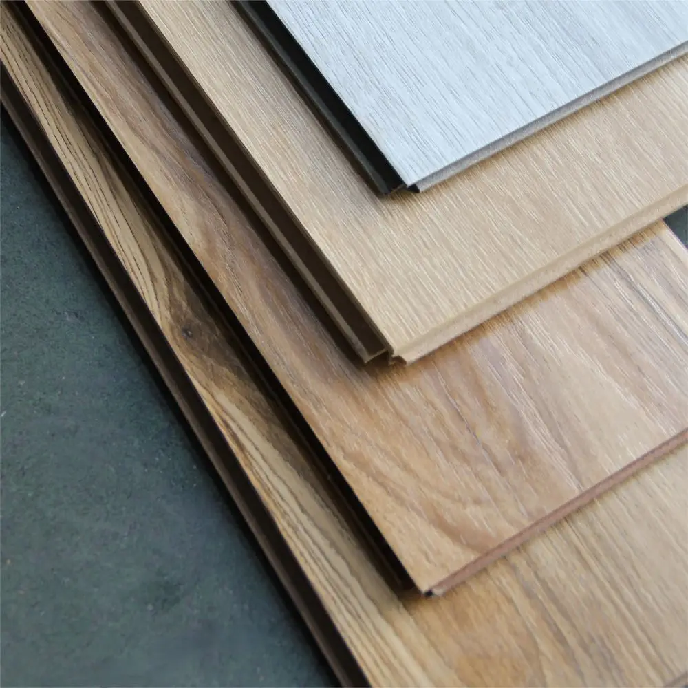 Smooth Wood Laminate Flooring Cheap Building Material-MDF HDF 7mm 8mm 10mm 12mm