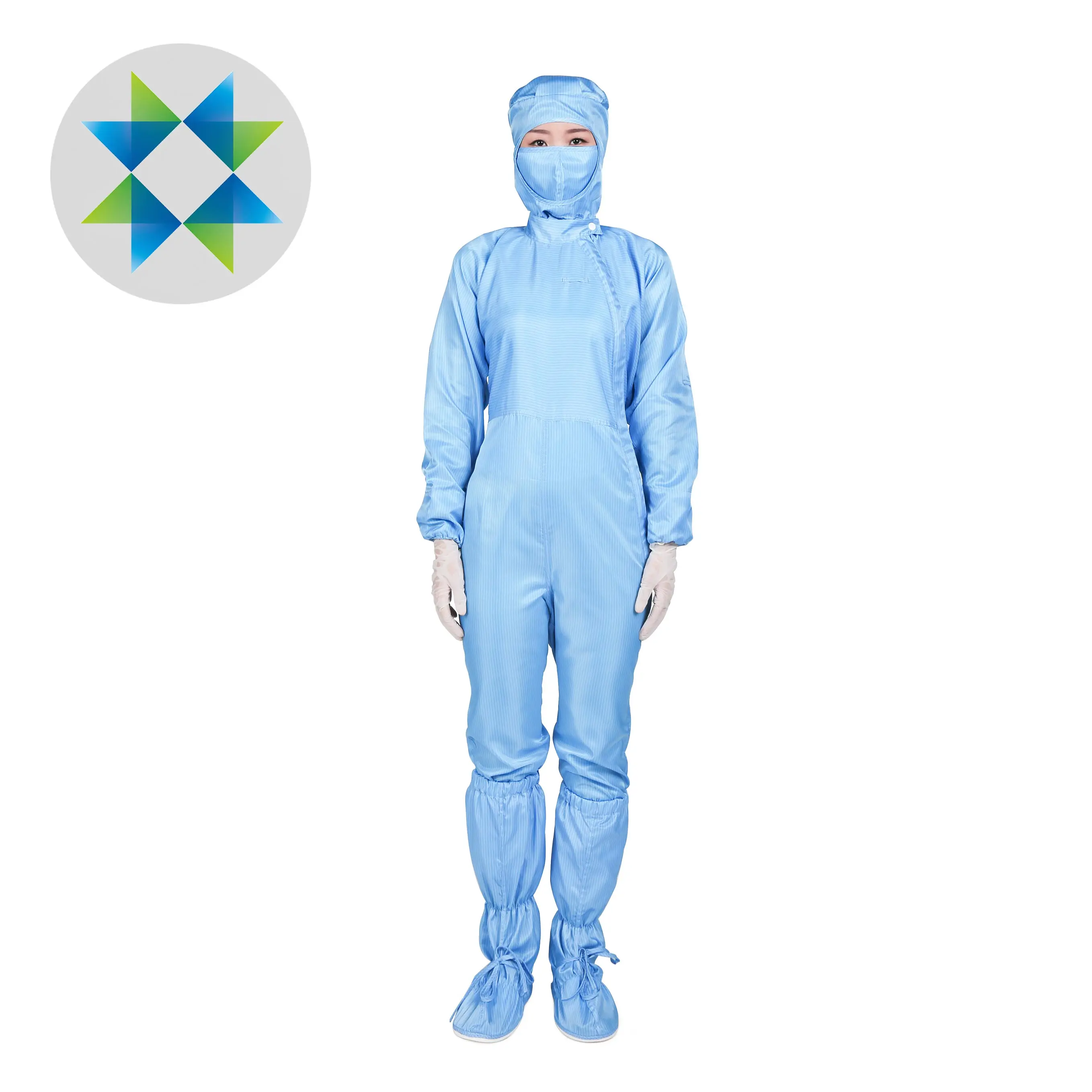 SKPURE Beltron conductive fiber indutrail lint free cleanroom uniform jumpsuit esd antistatic smock antistatic coverall