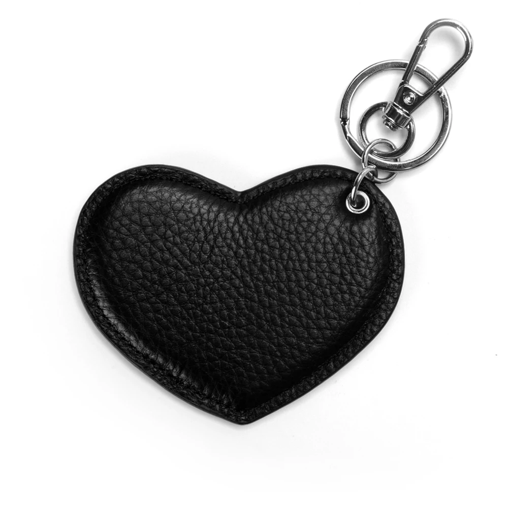 Creative Luxury Heart Shaped Leather Keychain New PU with Logo for Bag Hanging Promotion Gift Rings Holder Decoration key Chain