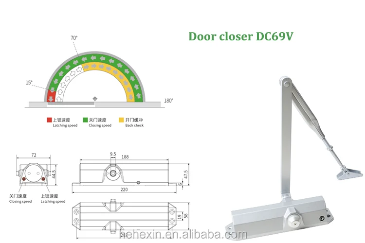 Factory Wholesale Modern Hot Sale automatic door closer for hotel project