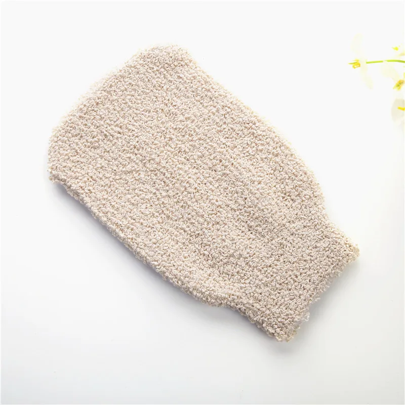 Eco Friendly Natural Bamboo Fiber Bath Exfoliating Glove Bathing Spa Glove Brush Scrub Glove Mitt For Shower