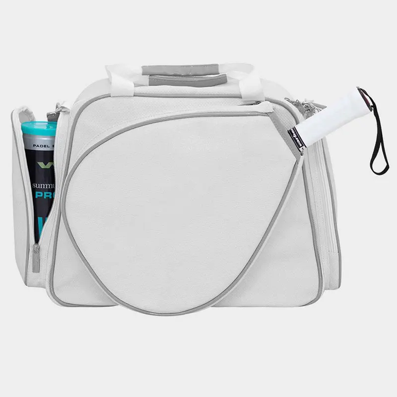 Racquet bagym bag cotton canvas tennis bag white tote shoulder strap custom sport padel tennis bag