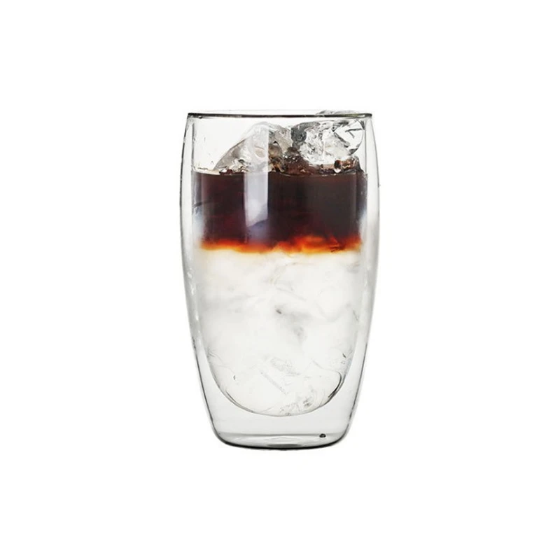 8oz double wall Glass Coffee Tea Mugs Drinking Glasses for sale