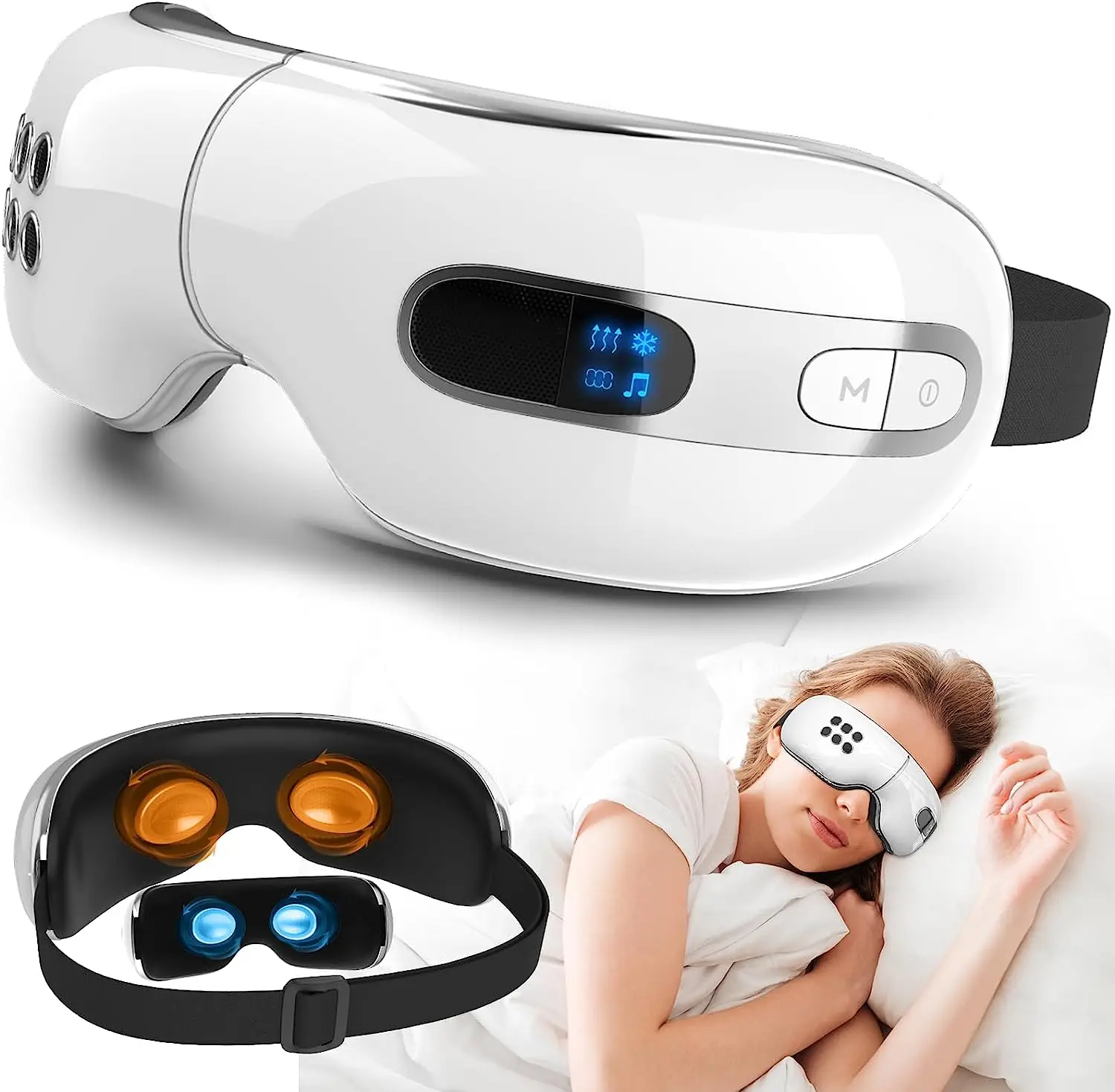 Beslife  Eye massager Air Pressure Vibration Hot Cold Eye Massager with Heat Compress Visible Eye Care Mask With Music