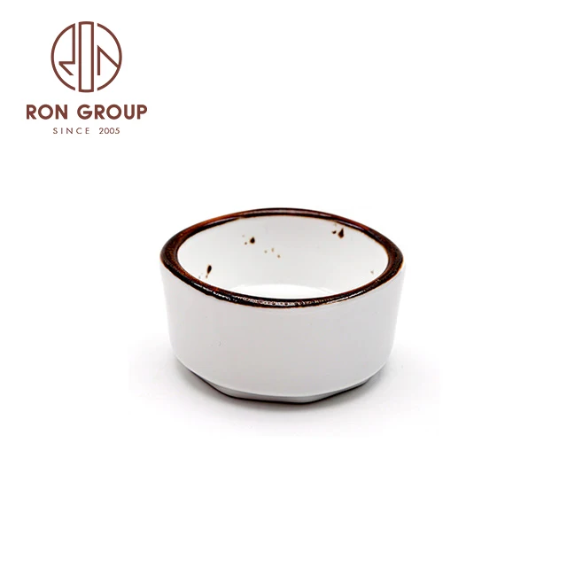 Cheap Price Manufacturer Wholesale OEM Restaurant Tableware Dinnerware Glazed Porcelain Dish Soy Sauce Crockery Ceramic Bowl