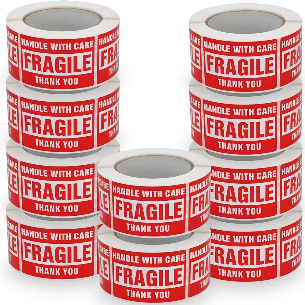 Hot selling very cheap price waterproof adhesive fragile stickers labels for package carton box