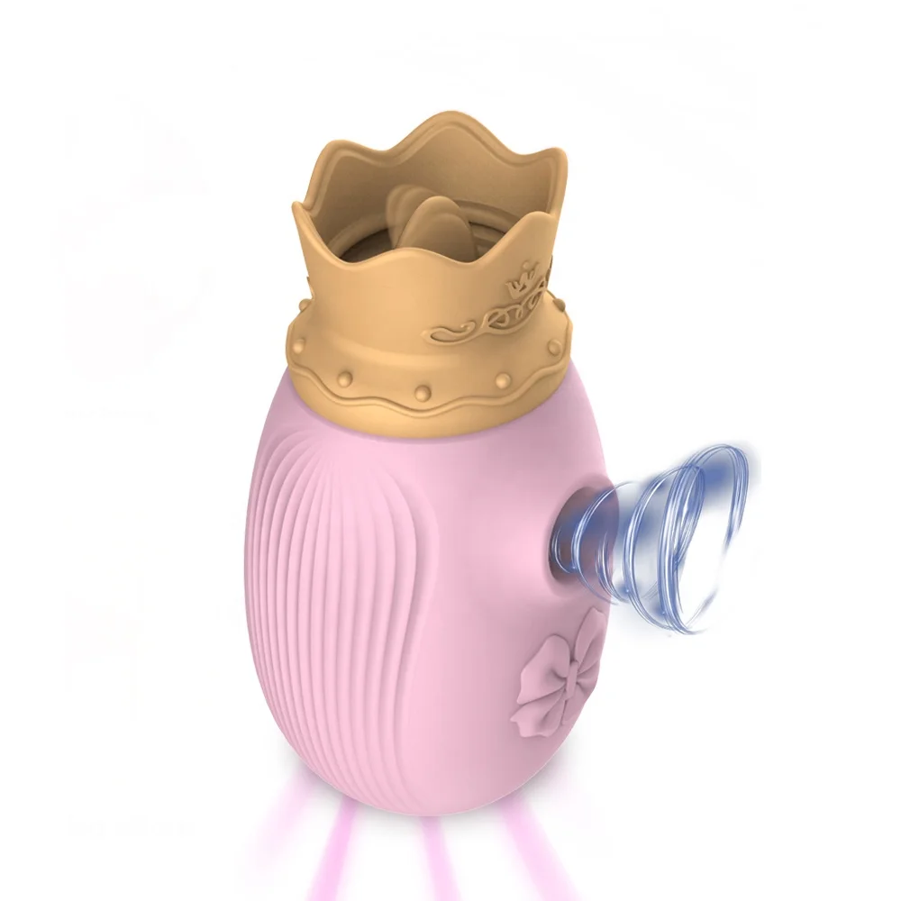 Crown tongue licking and sucking vibrator adult erotic sex products for women