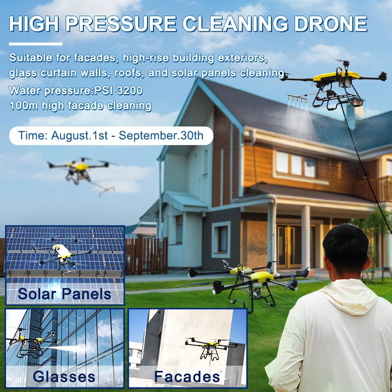 Joyance high technology window cleaning drone with high pressure vr for window cleaning and building cleaning drone
