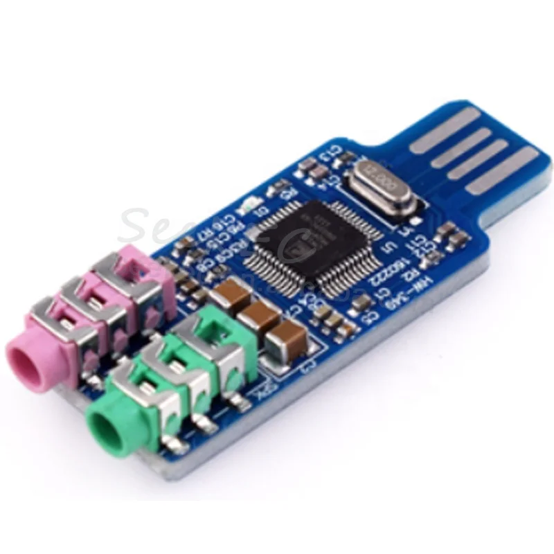 Макетная плата VHM-303 Новый CM108 USB флэш-накопитель Бесплатная звуковая портативного компьютера внешняя