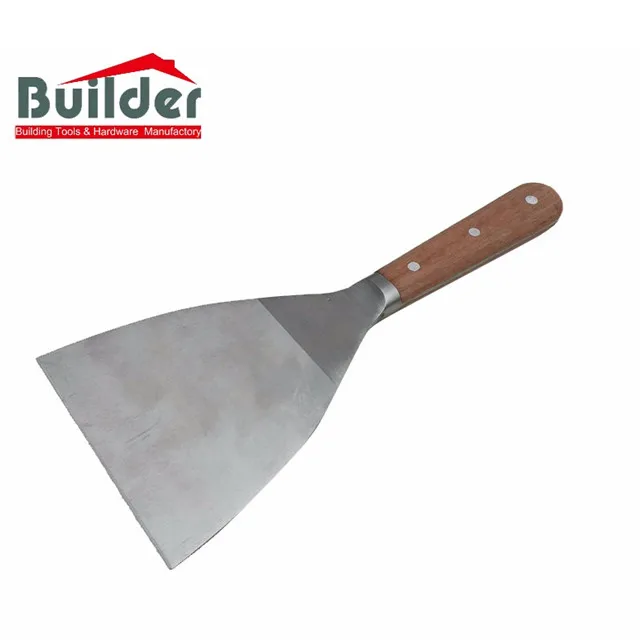 Stainless Steel Putty Knife Scraper With Wooden Handle