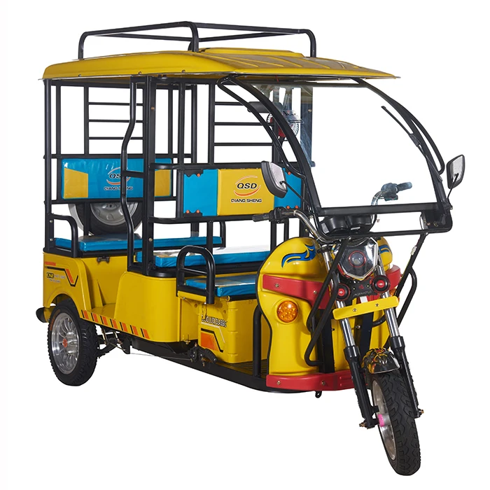 Icat Approved Electric Adults Tricycle 3 Wheels Factory Newest  Battery E Rickshaw for Passenger