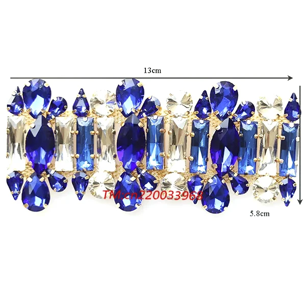 Removable rhinestone square applique Crystal patch cheap Shoe Clips accessories on women Shoe Decorations