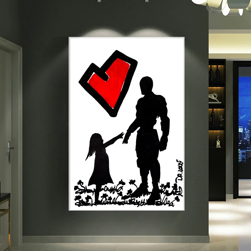 Human feelings in Love Background Artworks Poster Print Tableau Luxury Wall Art Decor Living Room Bedroom Home Canvas Paintings