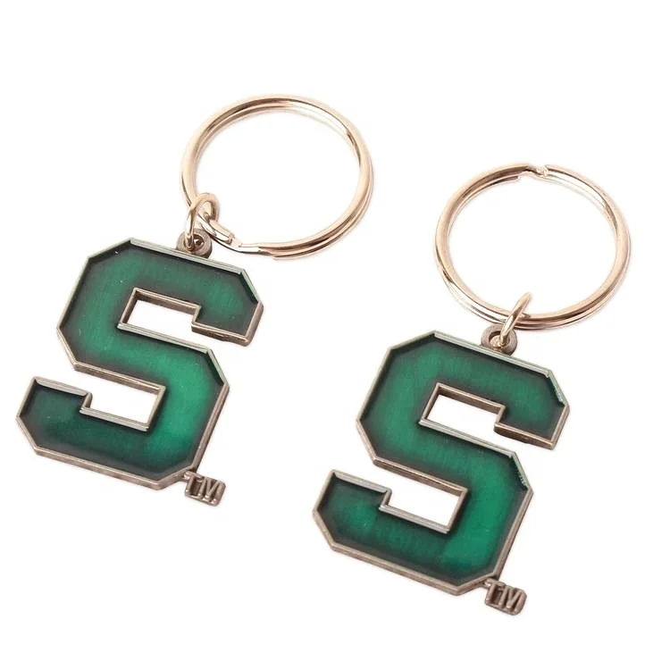 Key Chains Wholesale 3D Shape Letters Number Word Logo Custom Metal Keychains for Promotion and Gift