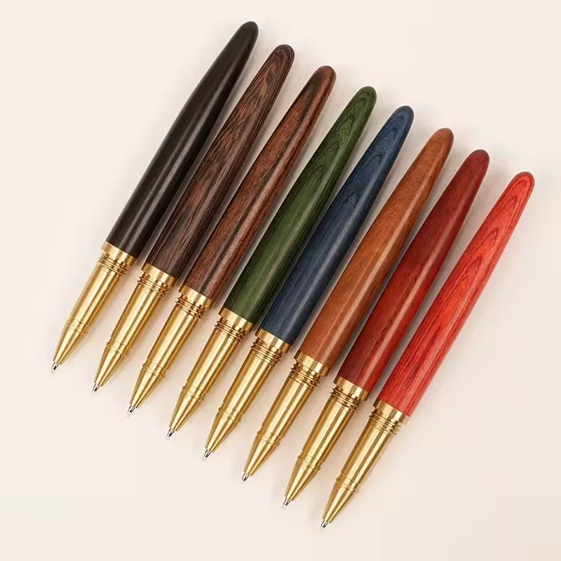 Custom logo Wooden Luxury Refillable Ink Fountain Pen Wood Fountain Pen