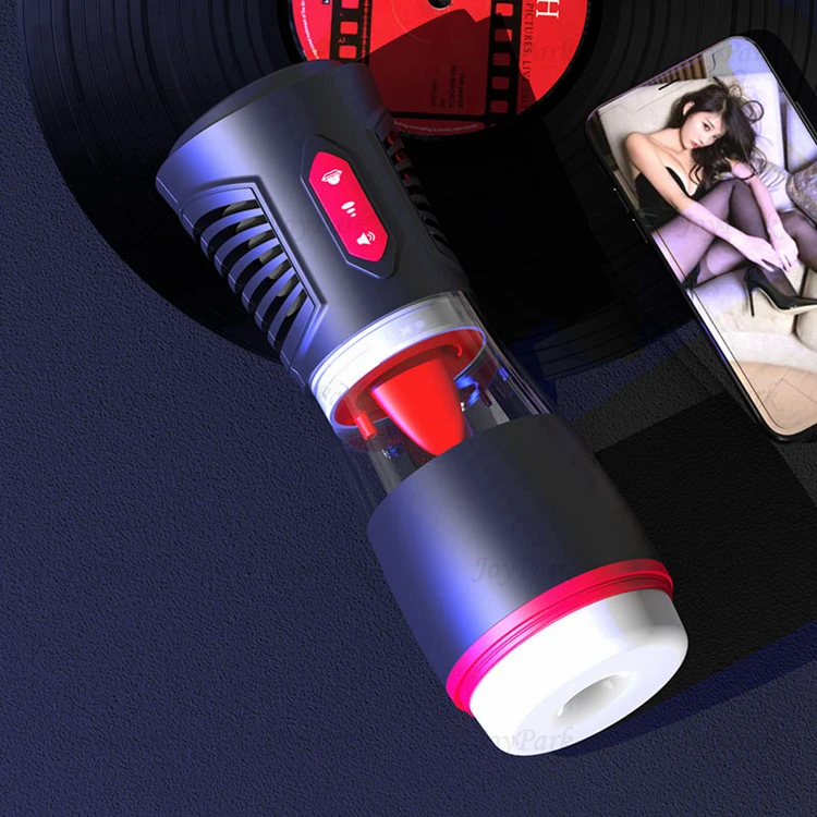 JoyPark Voice Tongue Licking Silicone Vagina Electric Sucking Masturbation Stroker Sex Toy Masturbating Cup Sex Machine for Male