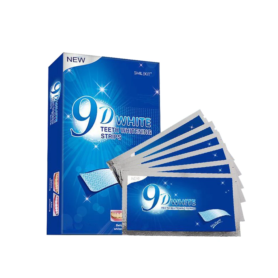 Teeth Whitening Strips 9D With 7 Pairs 14 Pieces Home Use 7 days Remove Yellow Tooth Strips Oral Care Customize Logo Wholesale