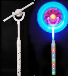 Детские красочные светодиодные светящиеся игрушки электрическая мигающая палочка Ослепительная Радужная светящаяся вращающаяся ветряная