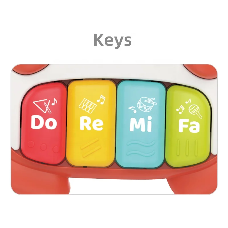 2025 New Fashion Dinosaur Electronic Music Keyboard with Light and Music, not including 3 Button Tablets