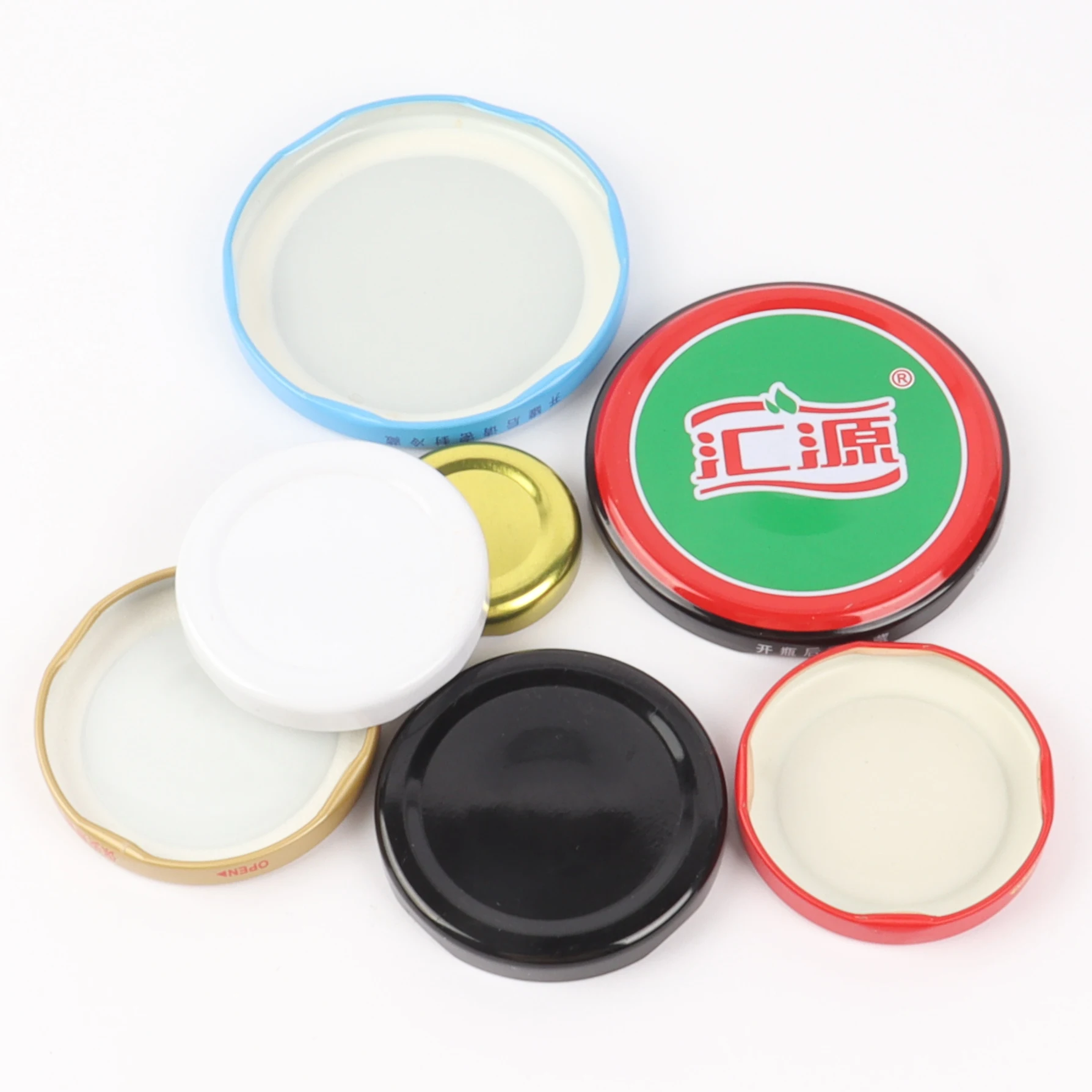 30# 38# 43# 48# 53# 58# 63# 66# 70# 77# 82# Metal Canning Jar Lids Twist Off Lug Caps For Can  Glass Jar with lids