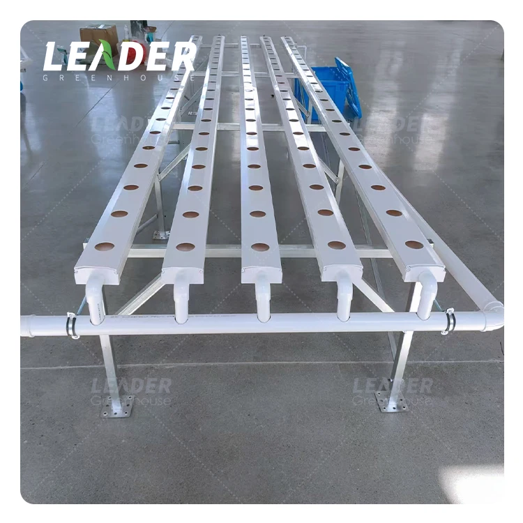 Agriculture Hydroponic Planting System Nft Plastic Profile Square Tube PVC Pipe 100*80mm With Flat Rack for Support