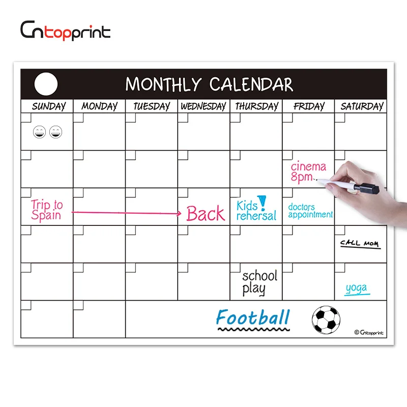 hot sale 2021 2022Monthly Weekly Reusable Fridge Meal Planner