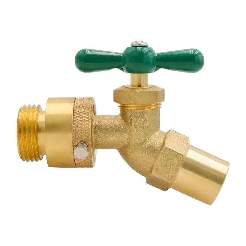 LF brass No-Kink Hose Faucet, Outdoor Garden Hoses Spigot Shut Off Valve Hose Facuets