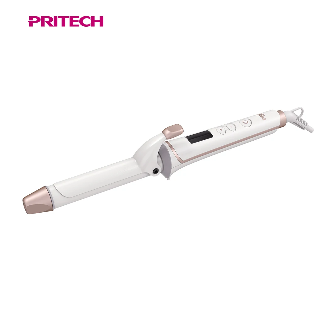Щипцы для завивки волос PRITECH с 6 настройками температуры, автоматическое отключение, вращающиеся щипцы для завивки волос с керамическим покрытием и ЖК-дисплеем