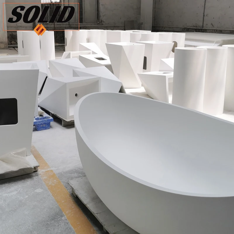 Fashion wholesale acrylic Solid Surface  Freestanding washroom Bath Tub hotel bathtub