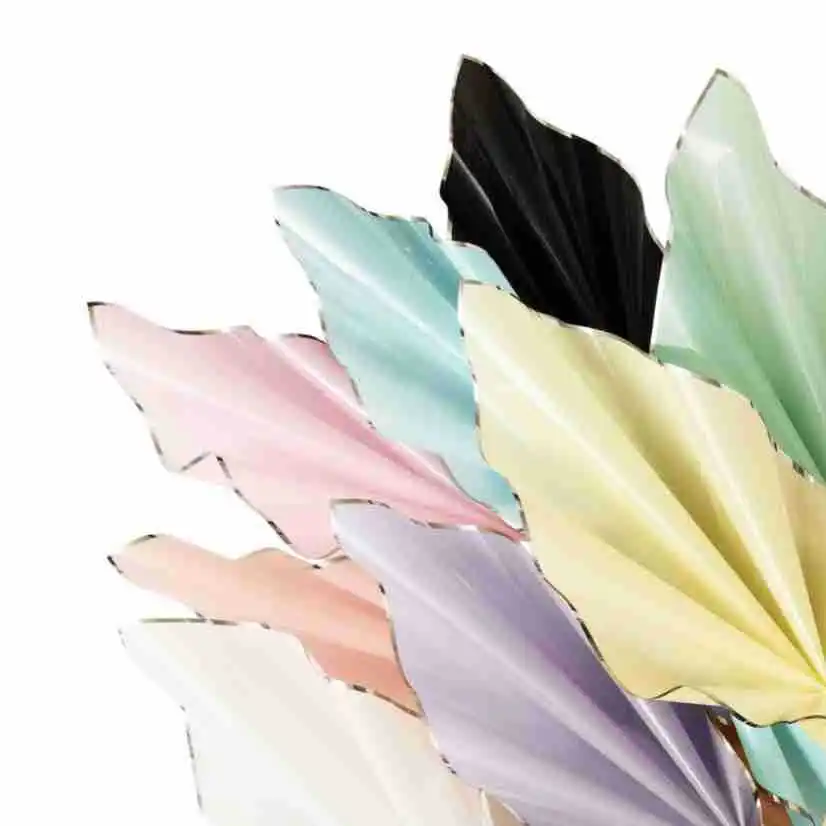 WISEPACK Design Silver Ion Hydroshine Film Flower Wrapping Paper Luxury Mirrored Silver Edge Waterproof Florist Wrapping Paper