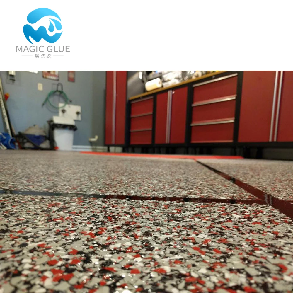 Полная прозрачная глянцевая акриловая хлопья для пола из эпоксидной смолы