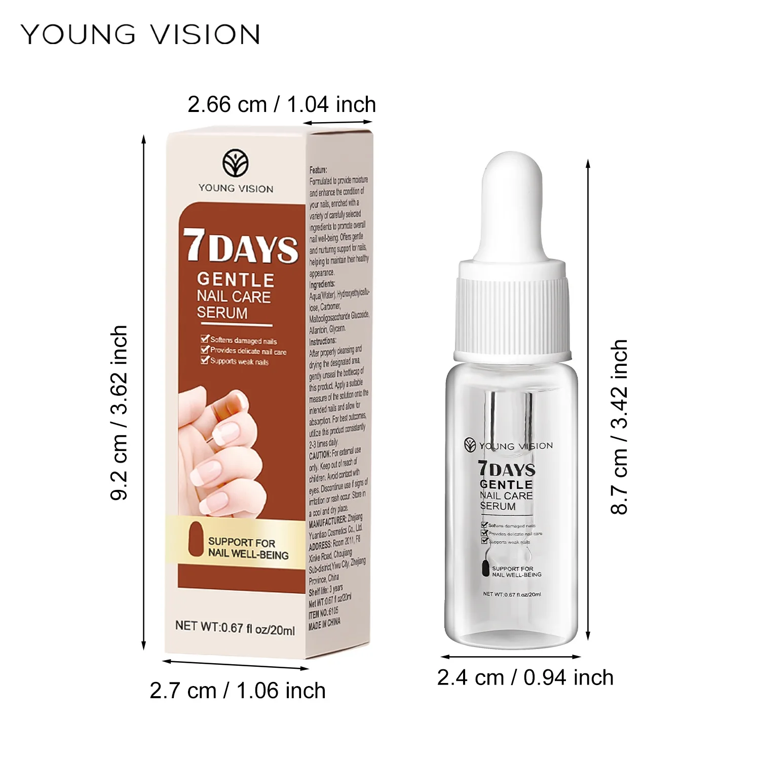 7 Days Gray Nail Repair Serum Solution for Hand and Foot Care Comprehensive Nail Repair Care