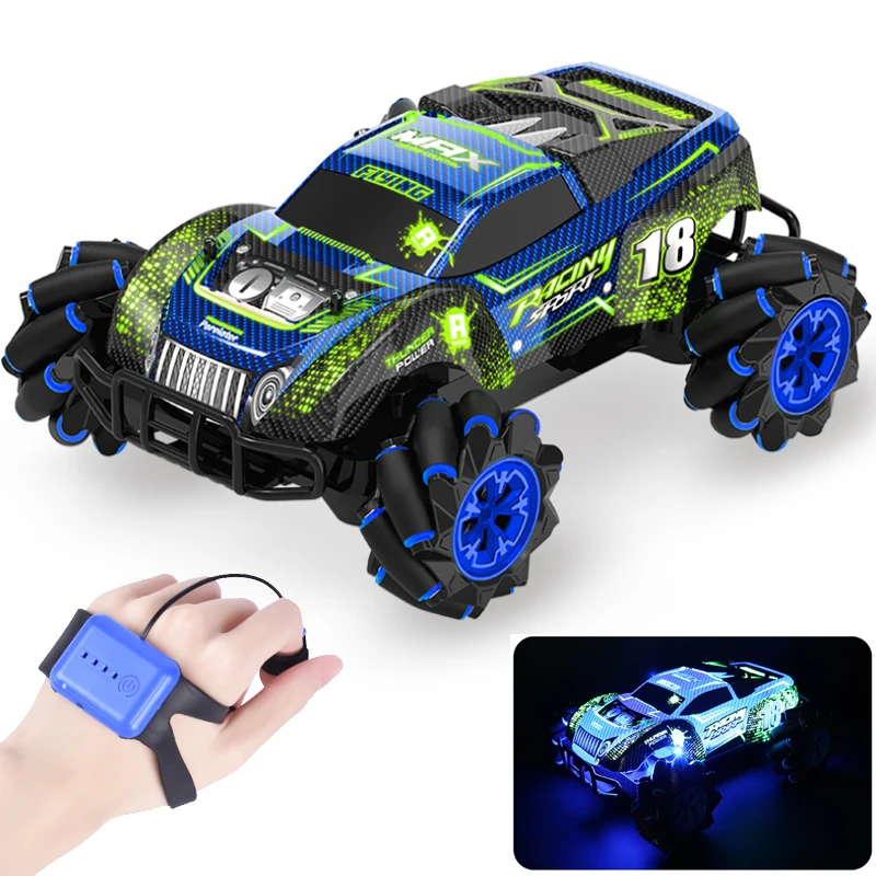 ZIGOTECH Watch Control Gesture Sensing Crawler Rock Monster Truck Toys 360 Stunt Rc Car