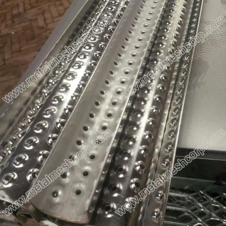 Steel Monkey Bar Ladder Rungs Roound Hole Stainless Steel Ladder Rungs Knurled Steel Ladder Rungs