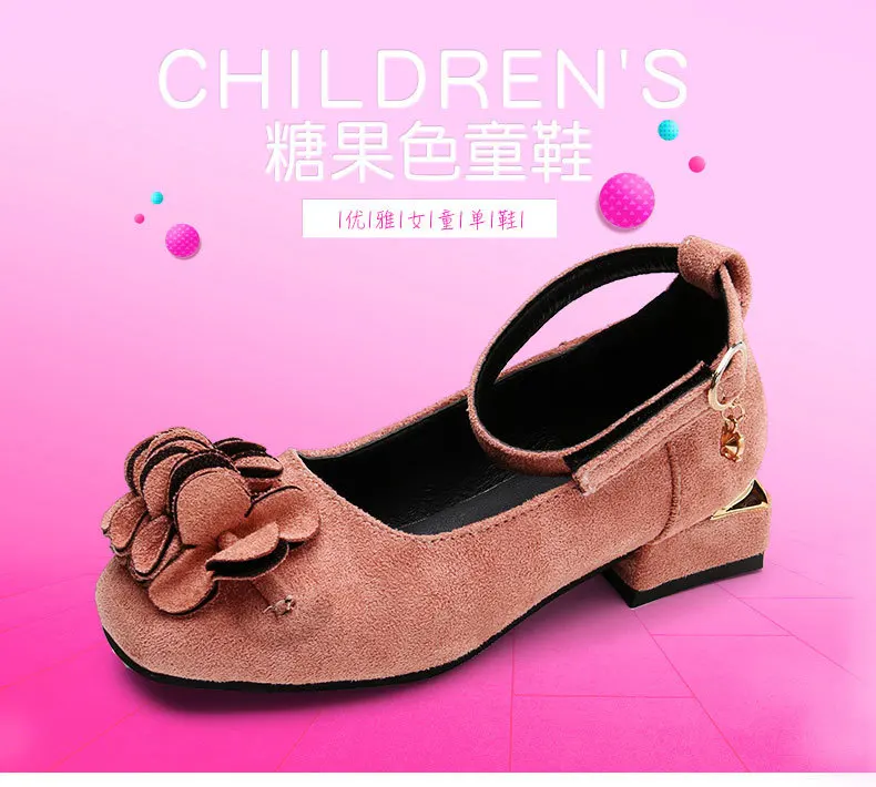 Туфли принцессы для девочек на высоком каблуке Весна-лето 2020 обувь для студентов