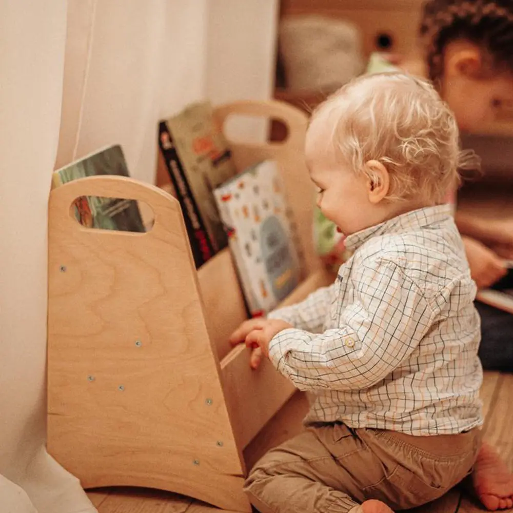 furniture kids bookshelf wooden bookcase children montessori book storage librero kids bookcase