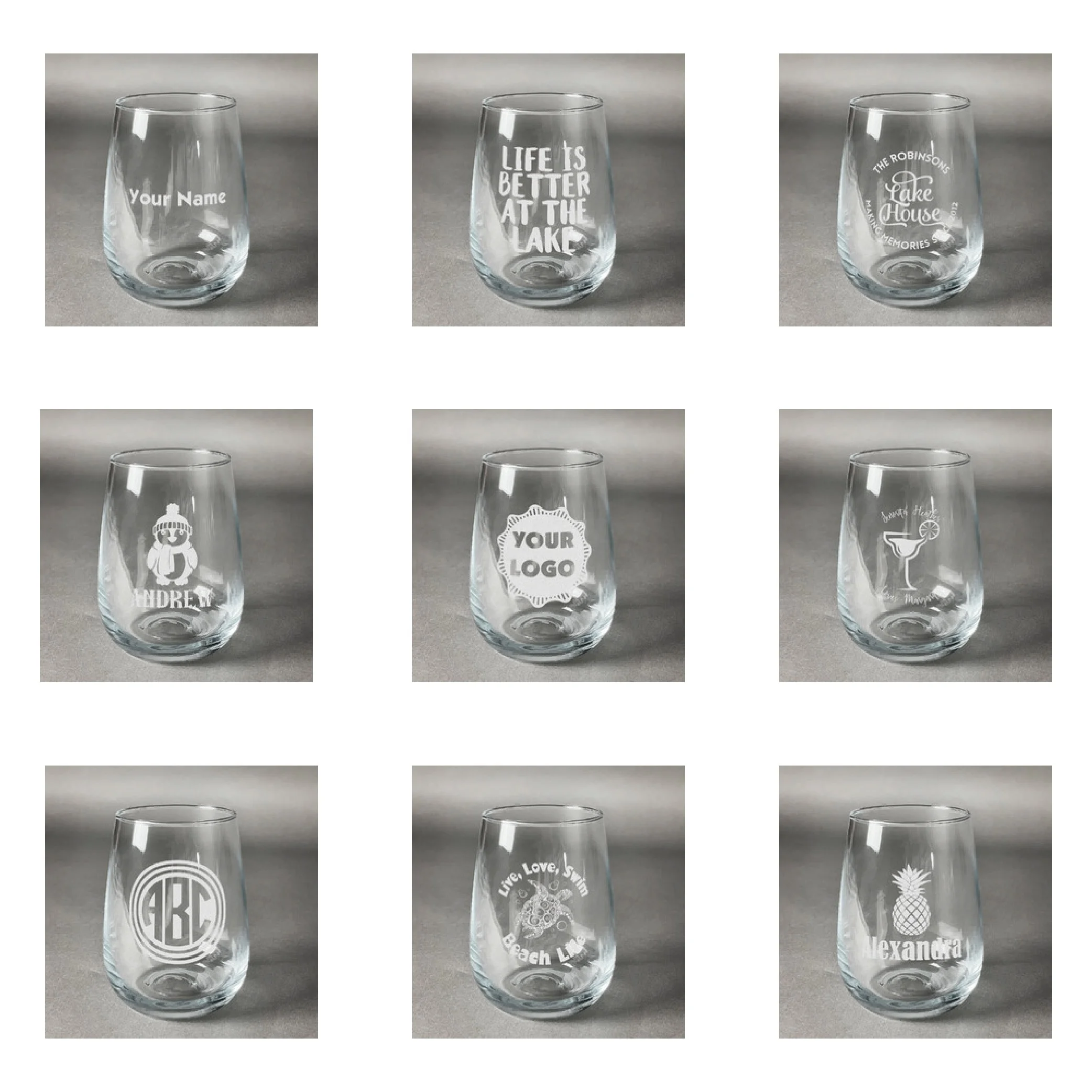 water juice coffee glass 470ml stemless wine glass tumbler custom logo 16oz stemless wine glasses wholesale custom color