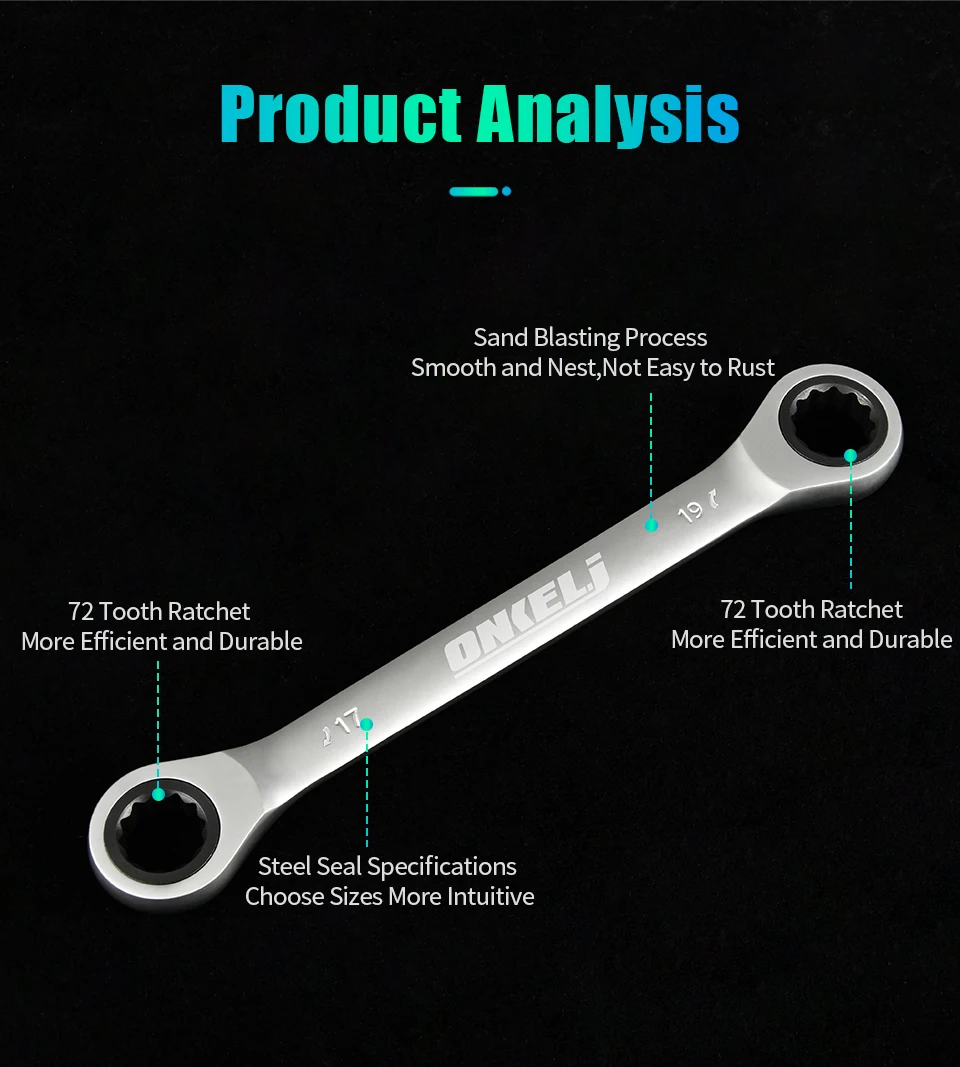 21mm combination craftsman ratcheting wrench combination set double sided 72-tooth C45 Carbon Steel Spanner kit 72 teeth