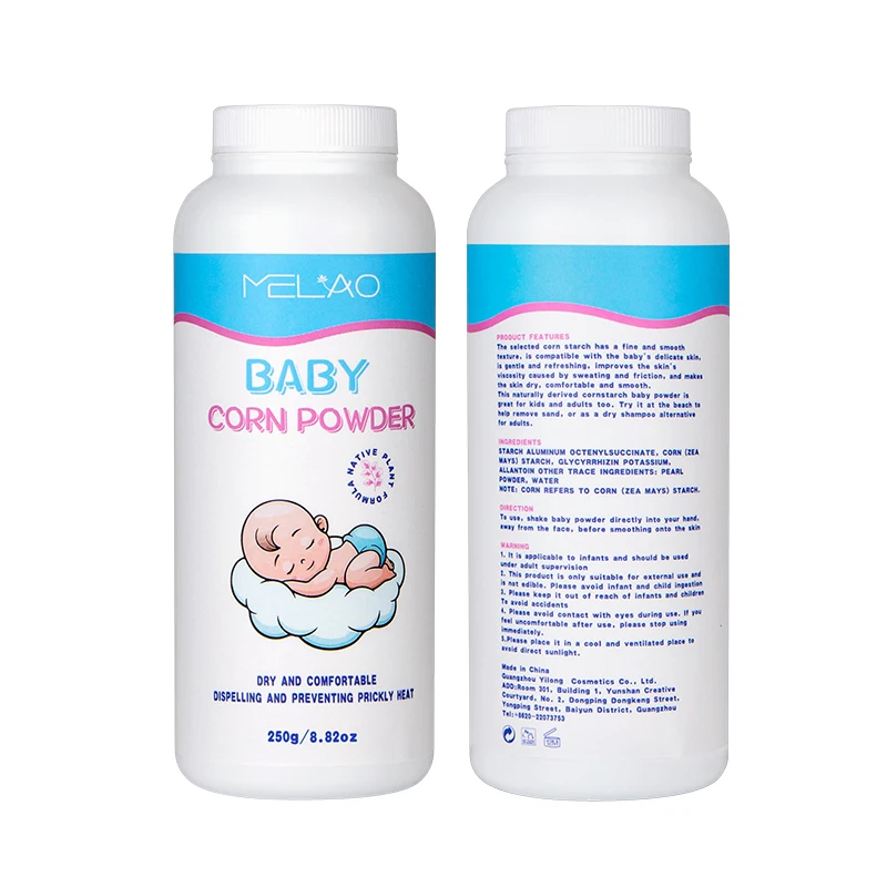 Wholesale 100% Natural Baby Powder Organic MELAO customised Baby Corn Powder Organic Chamomile Flowers