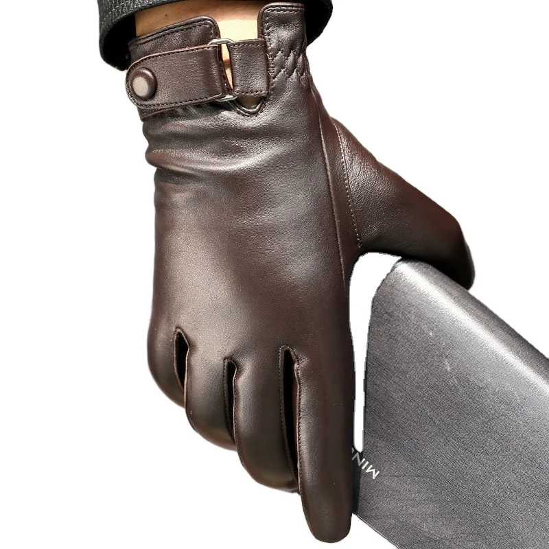 Driving Leather Gloves Custom High Quality Outer Seam Genuine Sheepskin Plain Mens XXL OEM Customized Style Time Packing