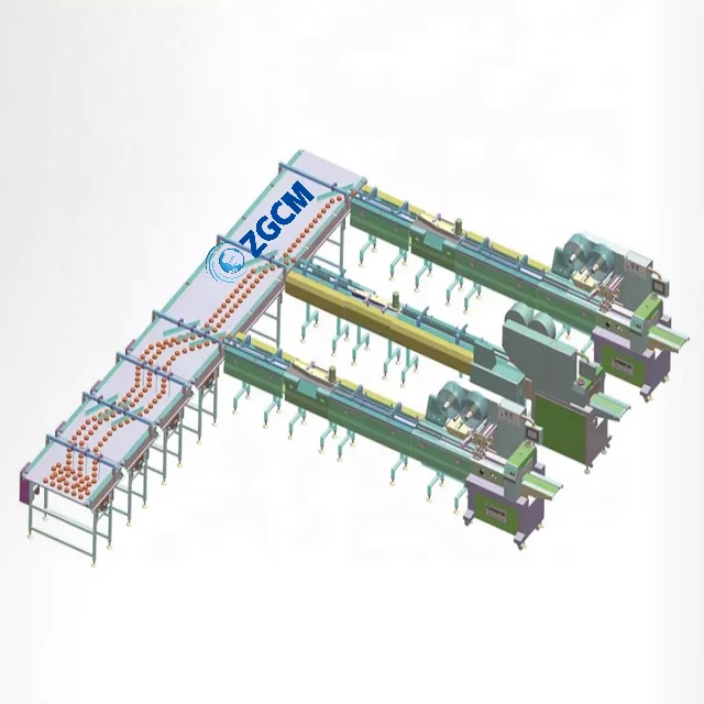 Automatic feeding chocolate candy packing machine Automatic horizontal pillow tray feeding packaging machine