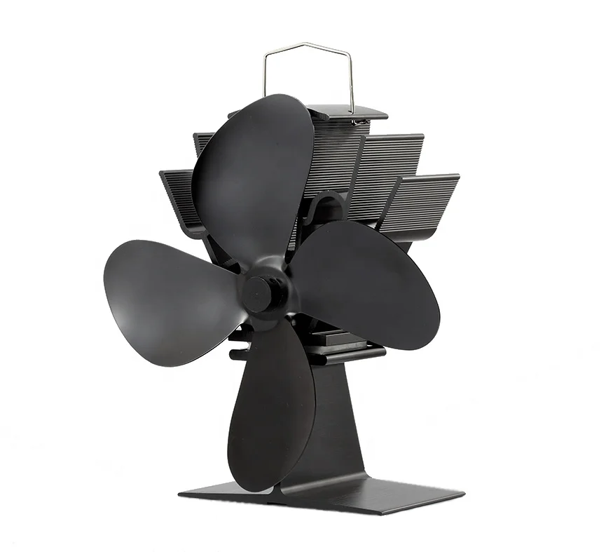 Liank Winter Indoor Home Heater Gas Fireplace Heat Powered 4 Blades Exhaust Top Fan For Wood Burning Pellet Stove