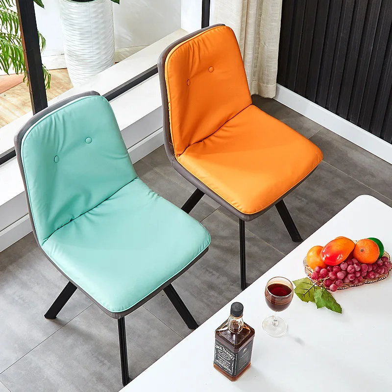 Современная мебель для ресторана, гостиницы, металлические ножки, обивка из искусственной кожи, обивка для кухни, столовой, боковой стул