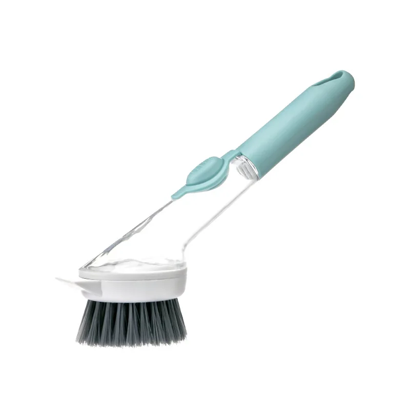 Automatic Kitchen Cleaning Brush with Removable Handle Multi-Purpose Pot Washing Plate Liquid-Added Steel Sponge Ball