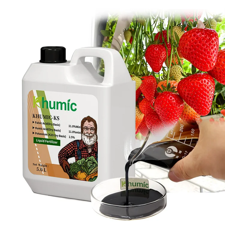 potassium humate liquid humic acid Npk organic fertilizer for foliar application and root Irrigation