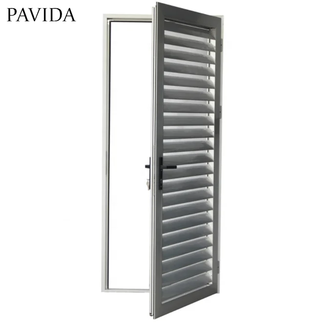Good quality Australia aluminium ventilation casement louver door shutter door for house