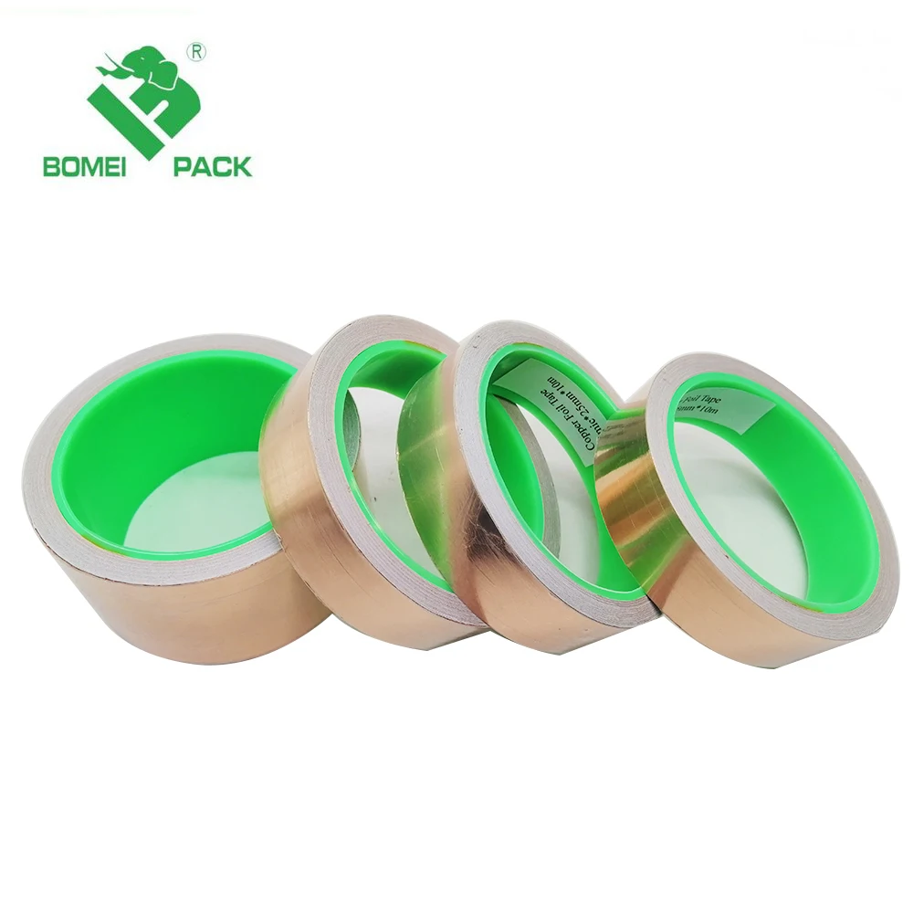 Акриловая лента для маскировки с одной стороны клейкая из медной фольги по индивидуальному заказу