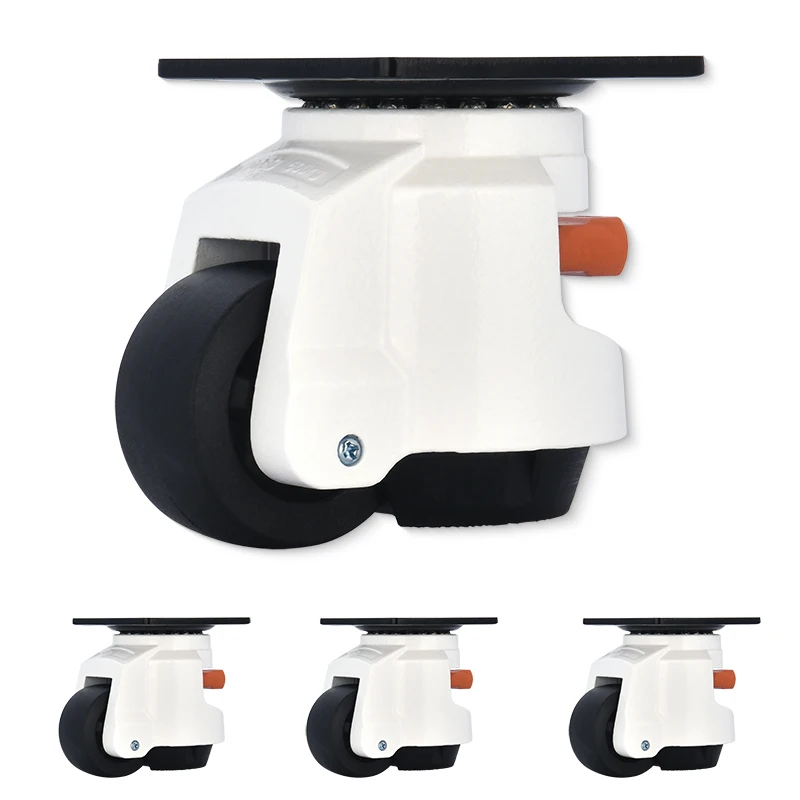 50F 60F 80F 100F Foma Wheel Industrial Heavy Duty Caster Wheel Single Wheel Handle Linkage Adjusting Caster Retractable Caster